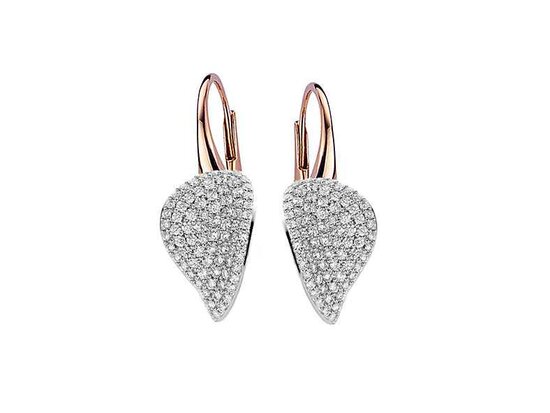 Bigli | Mini Leaves earrings - Diamond