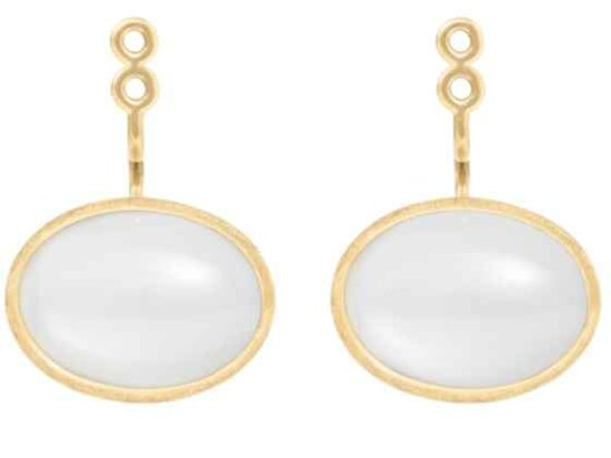 Ole Lynggaard | Lotus pendant for earring - White moonstone