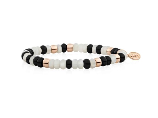 Bron | Mix bracelet - White moonstone & Onyx