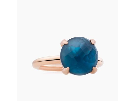 Bron | Catch ring - London blue topaz