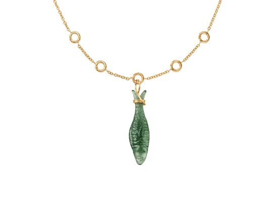 Ole Lynggaard | Young Fish pendant - Serpentine