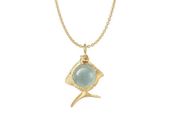 Ole Lynggaard | Young Fish pendant - Aquamarine