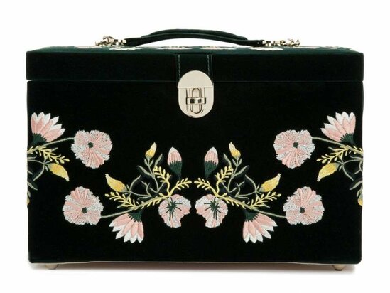 Wolf | Zoe Jewelry Box Large - Forest Green