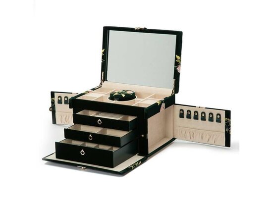 Wolf | Zoe Jewelry Box Large - Forest Green