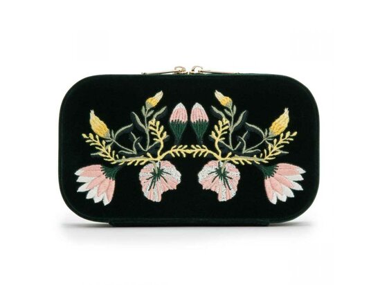 Wolf | Zoe Travel Zip Case - Forest Green