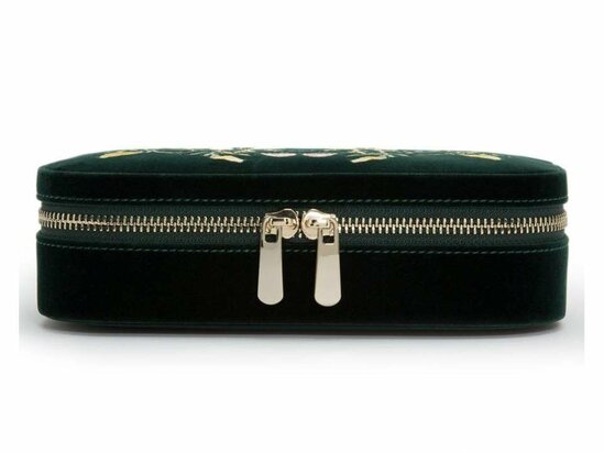 Wolf | Zoe Travel Zip Case - Forest Green