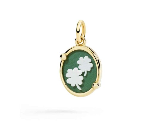 DoDo | Four-leaf clover cameo charm