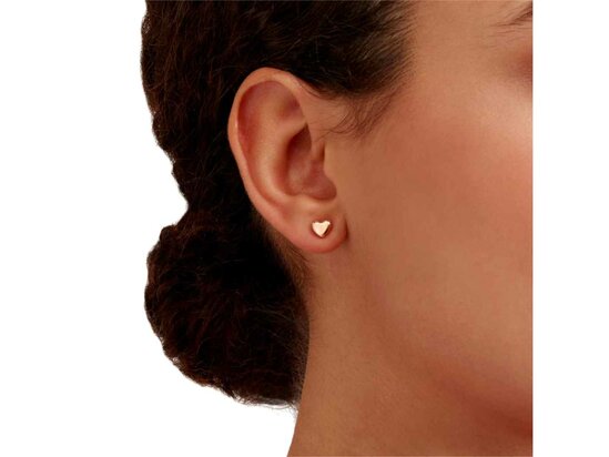 DoDo | Clous d&rsquo;oreille c&oelig;ur or rose
