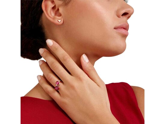 DoDo | Clous d&rsquo;oreille c&oelig;ur or rose
