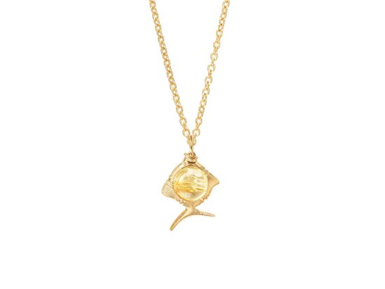 Ole Lynggaard | Young Fish pendant - Rutile Quartz