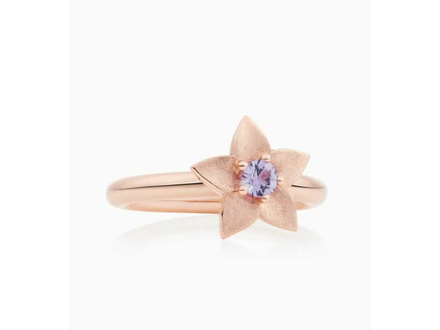 Bron | Poppy ring - Lilac Sapphire