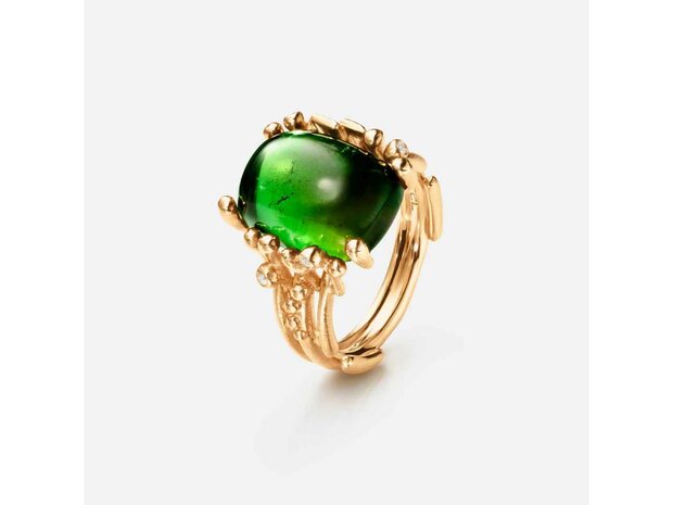 Ole Lynggaard | BoHo ring - Green tourmaline