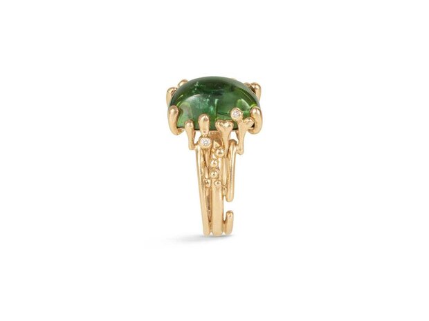 Ole Lynggaard | BoHo ring - Green tourmaline