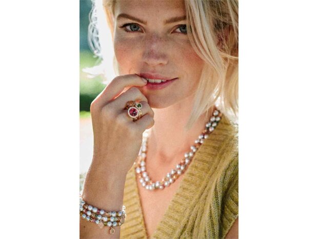 Bron | Sushi ring - Groene toermalijn