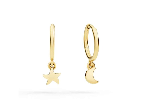 DoDo | Moon and star hoop earring