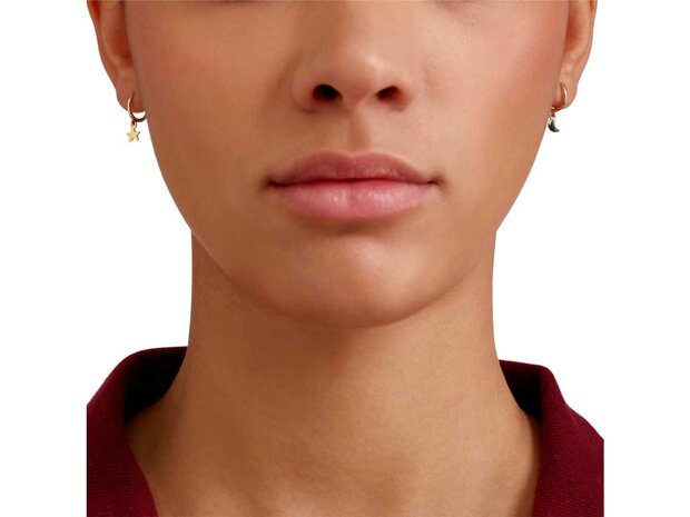 DoDo | Moon and star hoop earring