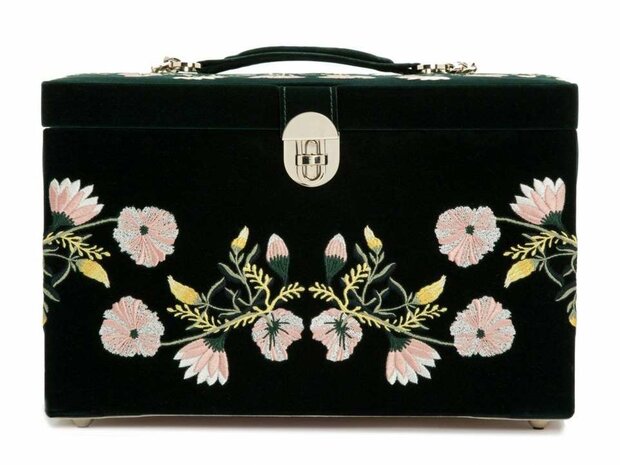 Wolf | Zoe Jewelry Box Large - Forest Green