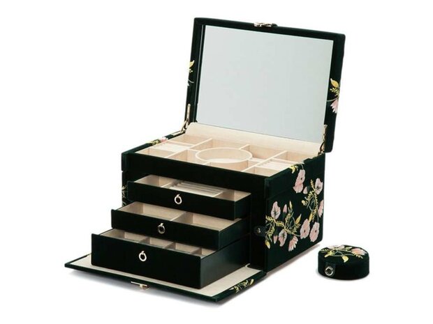 Wolf | Zoe Jewelry Box Large - Forest Green