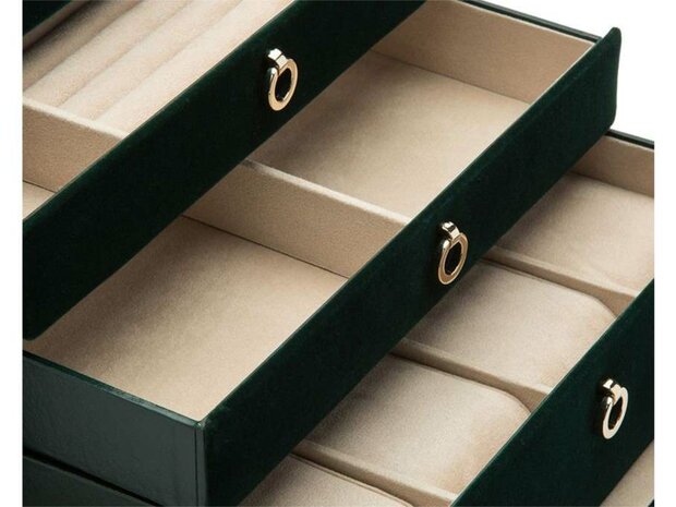 Wolf | Zoe Jewelry Box Large - Forest Green