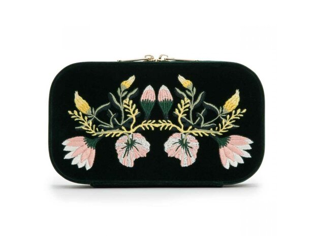 Wolf | Zoe Travel Zip Case - Forest Green