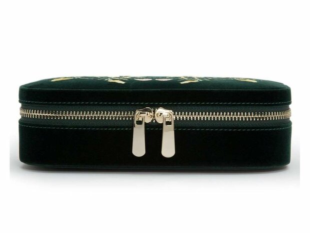 Wolf | Zoe Travel Zip Case - Forest Green