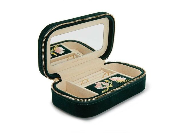 Wolf | Zoe Travel Zip Case - Forest Green