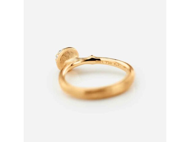 Ole Lynggaard | Lotus ring small - pav&eacute;