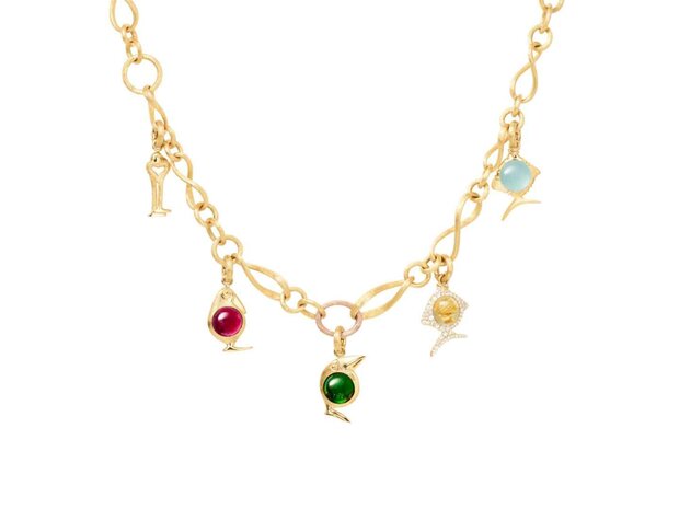 Ole Lynggaard | Bird Family charm - Green Tourmaline