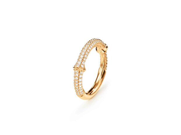 Ole Lynggaard | Nature ring IV - Pav&eacute;
