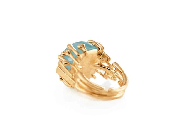 Ole Lynggaard | BoHo ring Large - Blue Aquamarine