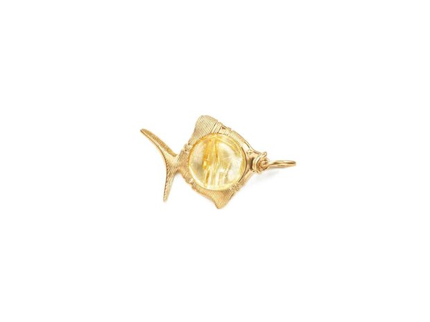 Ole Lynggaard | Young Fish pendant - Rutile Quartz