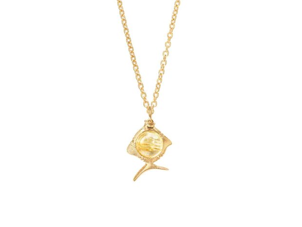 Ole Lynggaard | Young Fish pendant - Rutile Quartz