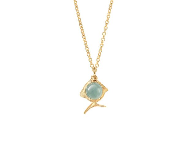 Ole Lynggaard | Young Fish pendant - Aquamarine