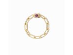 dinh van | Le Cube chain ring - pink sapphire