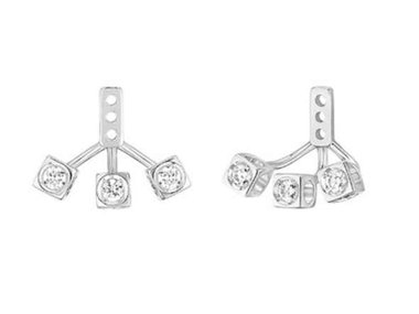 dinh van | Le Cube Diamant - Under earrings