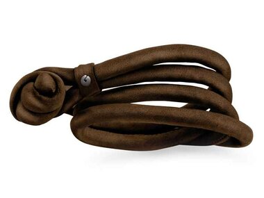 Ole Lynggaard | Silk bracelet - Chocolat Brown