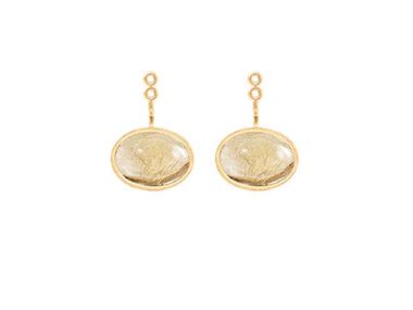 Ole Lynggaard | Lotus pendant for earring - Rutile quartz