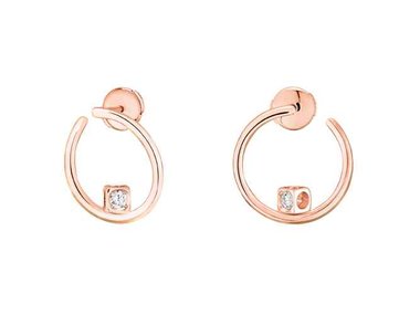 dinh van | Le Cube Diamant hoop earrings