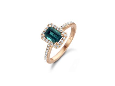 Franssen Heritage | Entourage ring - Green tourmaline