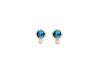Tamara Comolli | Bouton earrings - London blue topaz