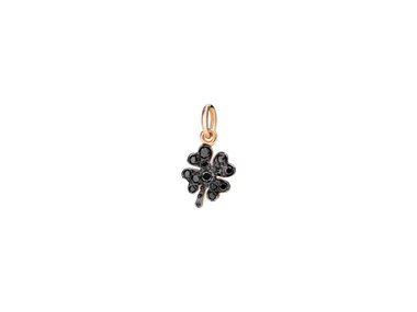 DoDo | Four-leaf clover charm - Black diamonds