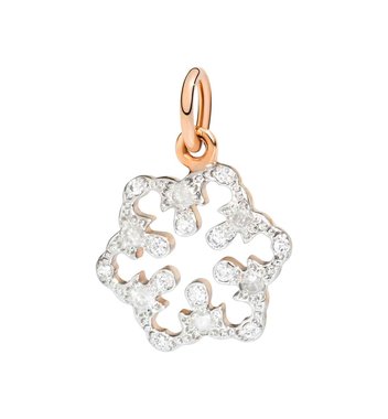 DoDo | Snowflake charm - 9kt rose gold, diamonds