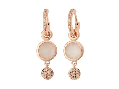 Bron | Sushi pendant for earrings -  White moonstone