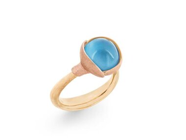 Ole Lynggaard | Lotus ring size 2 - Sky blue topaz