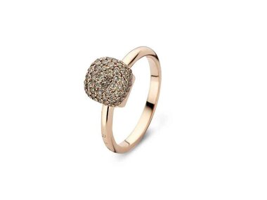 Bigli | Mini Sweety ring with brown diamonds