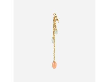 Ole Lynggaard | Young Fish Pendant - aquamarine, serpentine and blush moonstone