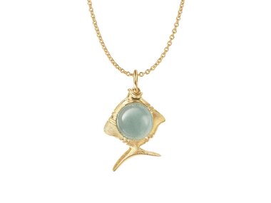 Ole Lynggaard | Young Fish pendant - Aquamarine