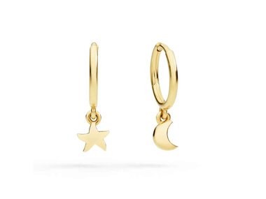 DoDo | Moon and star hoop earring