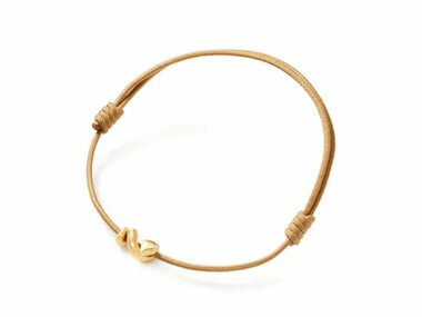 Ole Lynggaard | Snakes mini charm 18kt yellow gold with beige string