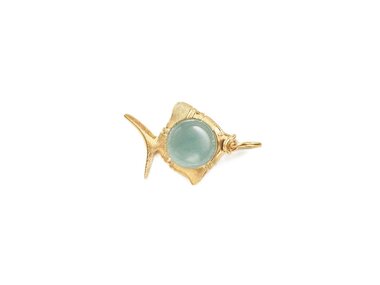 Ole Lynggaard | Young Fish pendant - Aquamarine